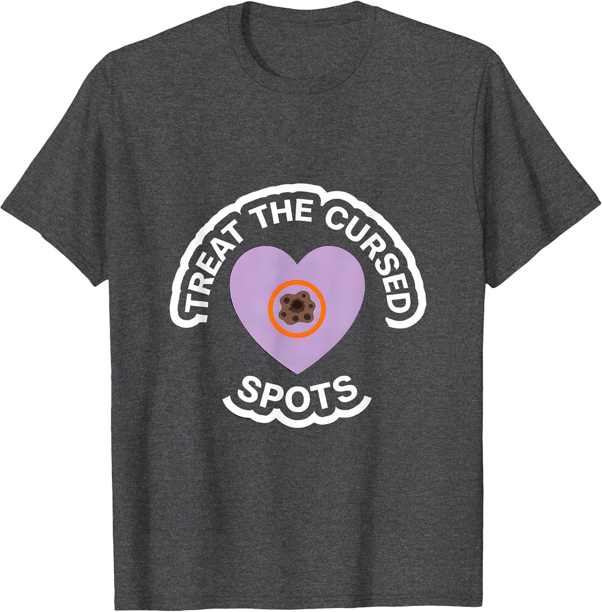 Treat The Cursed Spots Funny Dermatology Halloween T-Shirt - Dark Heather Grey