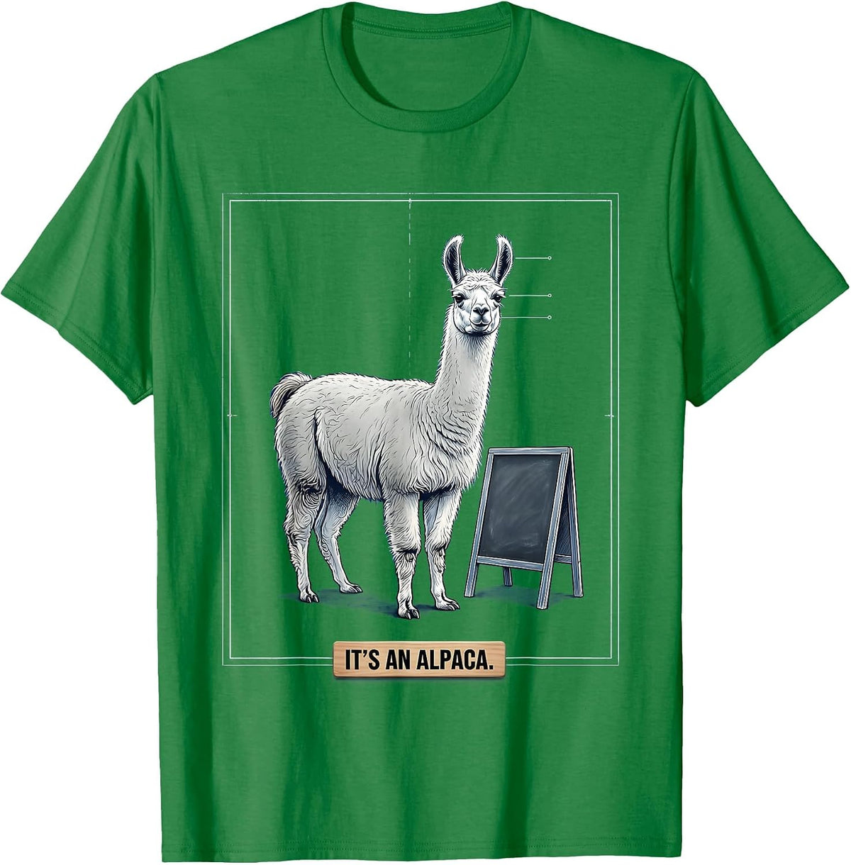 Men's It's An Alpaca Funny Llama Lover Animal Humor Gift T-Shirt - Kelly Green