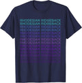 Rhodesian Ridgeback Dog Retro T-Shirt - Navy Blue