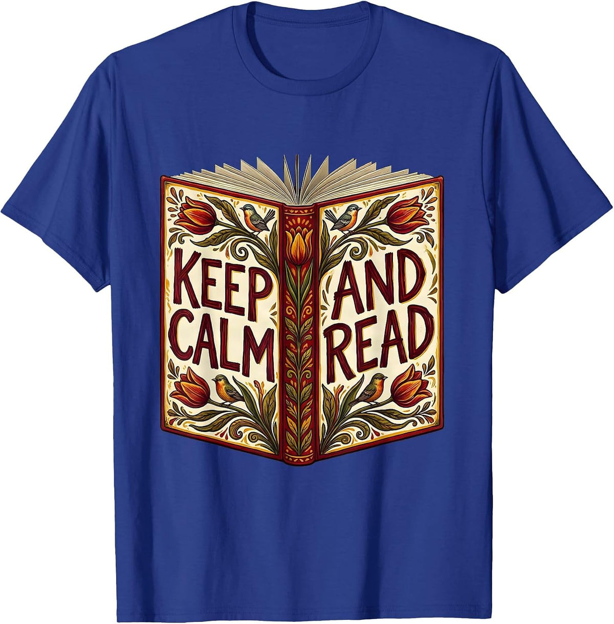 Keep Calm and Read Reading Is My Favorite Sport T-Shirt - Royal Blue