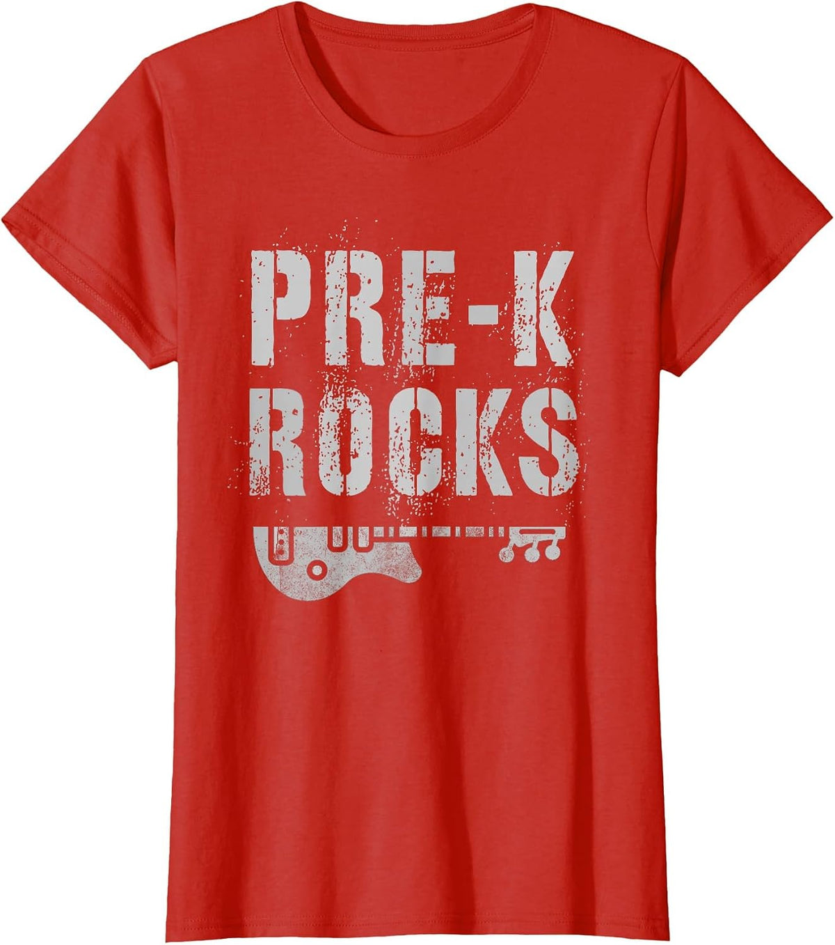 PRE-K Rocks Teacher Cute Little Rockstar Team Ready to Crush T-Shirt - Red