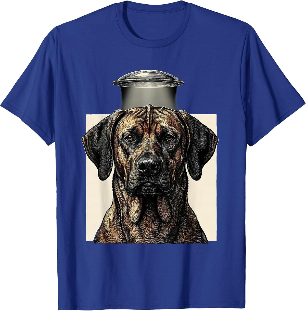 Rhodesian Ridgeback UFO Abduction Funny Dog Breed T-Shirt - Royal Blue