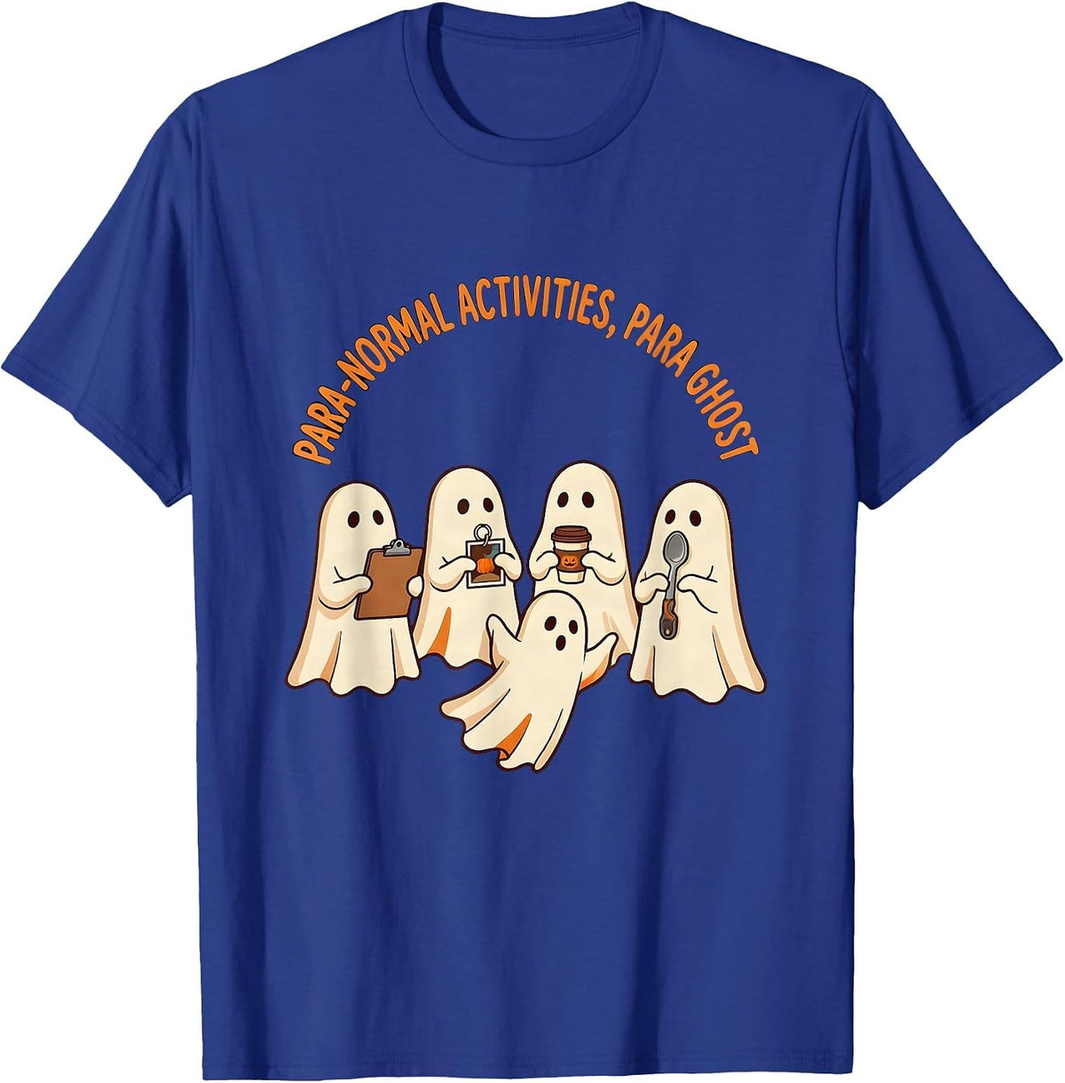 Men's Para-Normal Activities Para Ghost Sped Teacher Halloween T-Shirt - Royal Blue