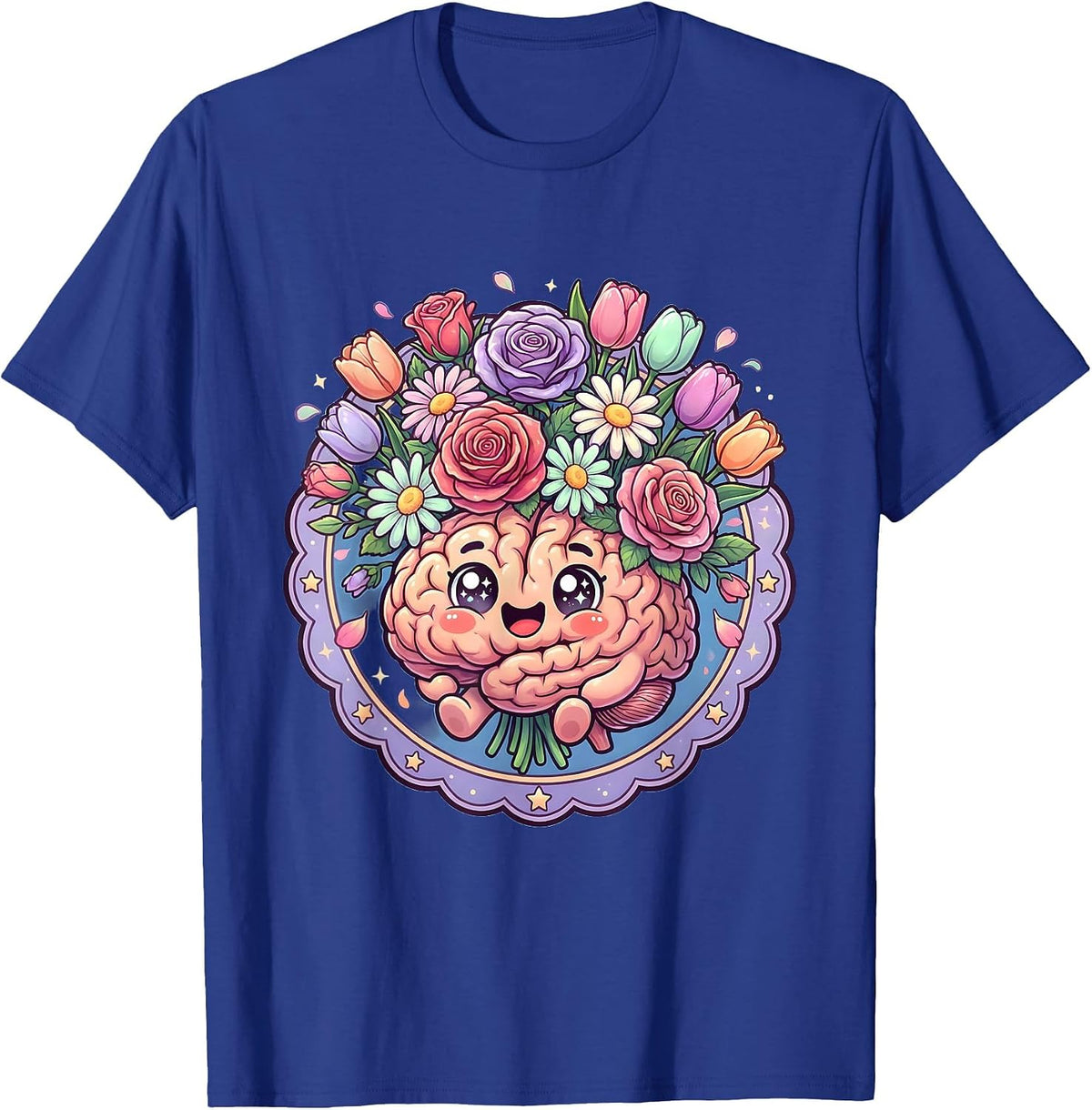 Special Education Floral Brain Bloom Graphic T-Shirt - Royal Blue