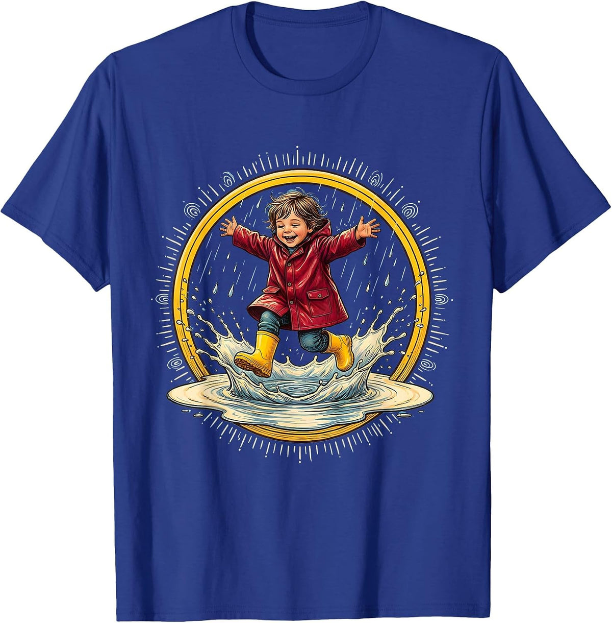 Down Syndrome Awareness Joyful Puddle Splash T-Shirt - Royal Blue