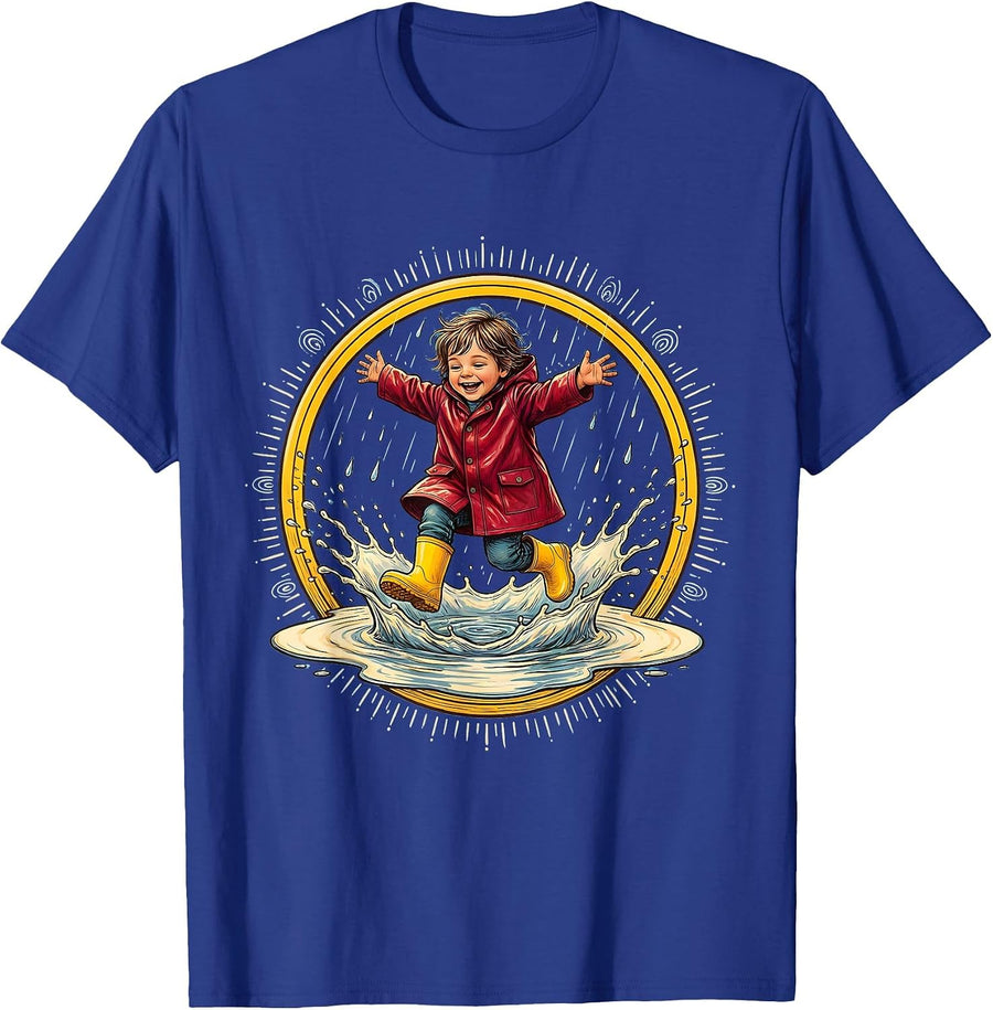 Down Syndrome Awareness Joyful Puddle Splash T-Shirt - Royal Blue