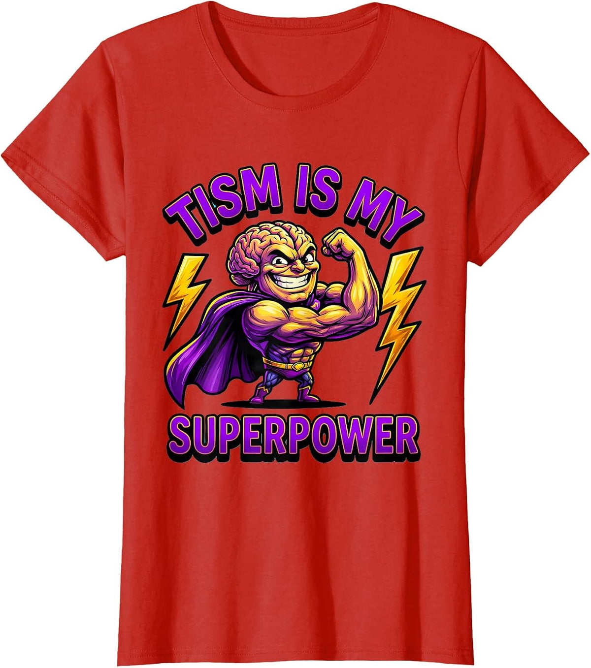 Tism Is My Superpower Rizz Em With The Tism T-Shirt - Red