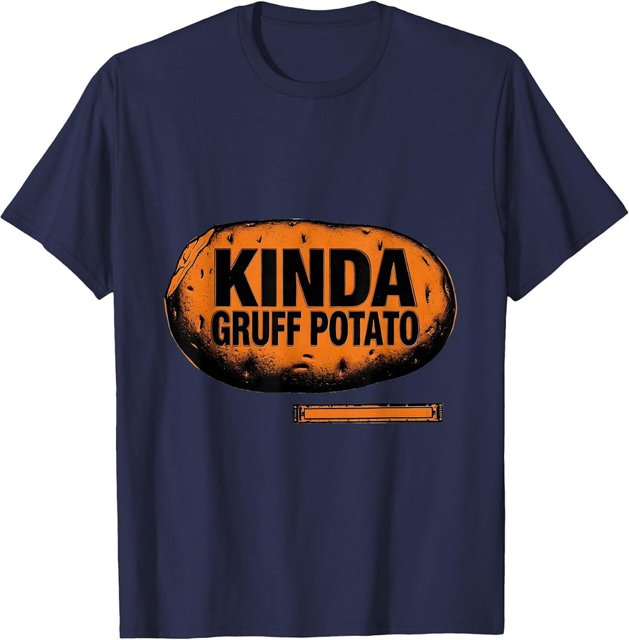 Kinda Gruff Potato Funny Sweet Potato Couple Thanksgiving T-Shirt - Navy Blue