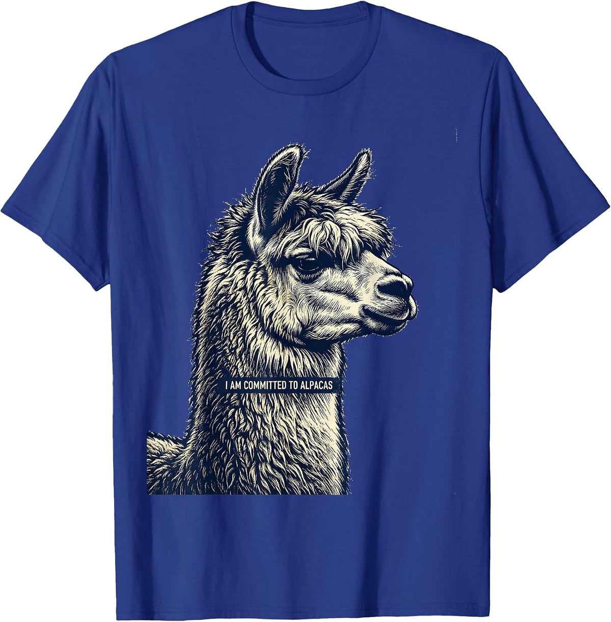 I Am Committed To Alpacas Funny Alpaca Lover Men Novelty T-Shirt - Royal Blue