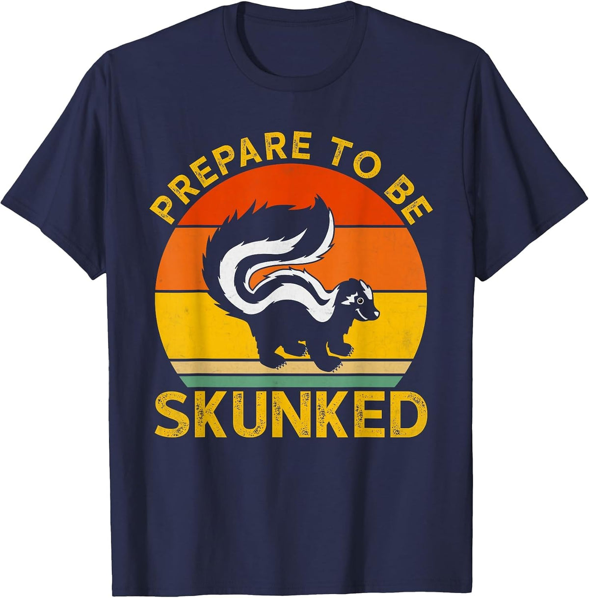 Prepare to Be Skunked Cribbage Lovers Vintage Cribbage Game T-Shirt - Navy Blue