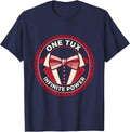 One Tux Infinite Power Tuxedo Graphic Design T-Shirt - Navy Blue