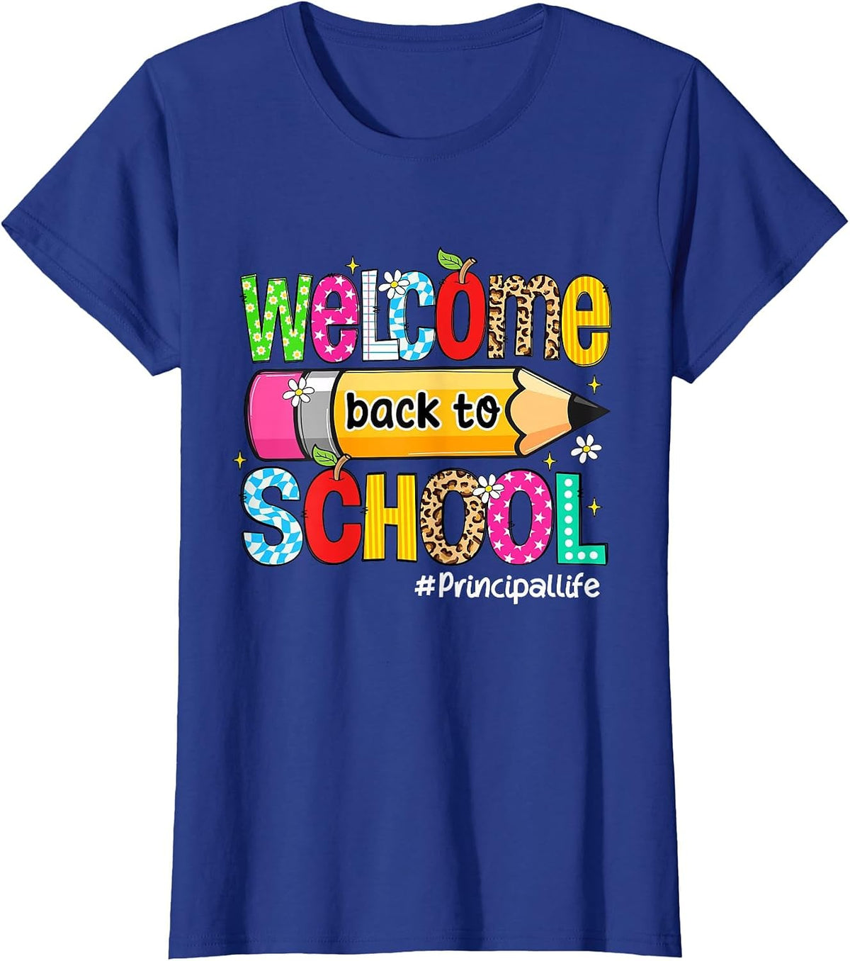 Leopard T-Shirt - Royal Blue
