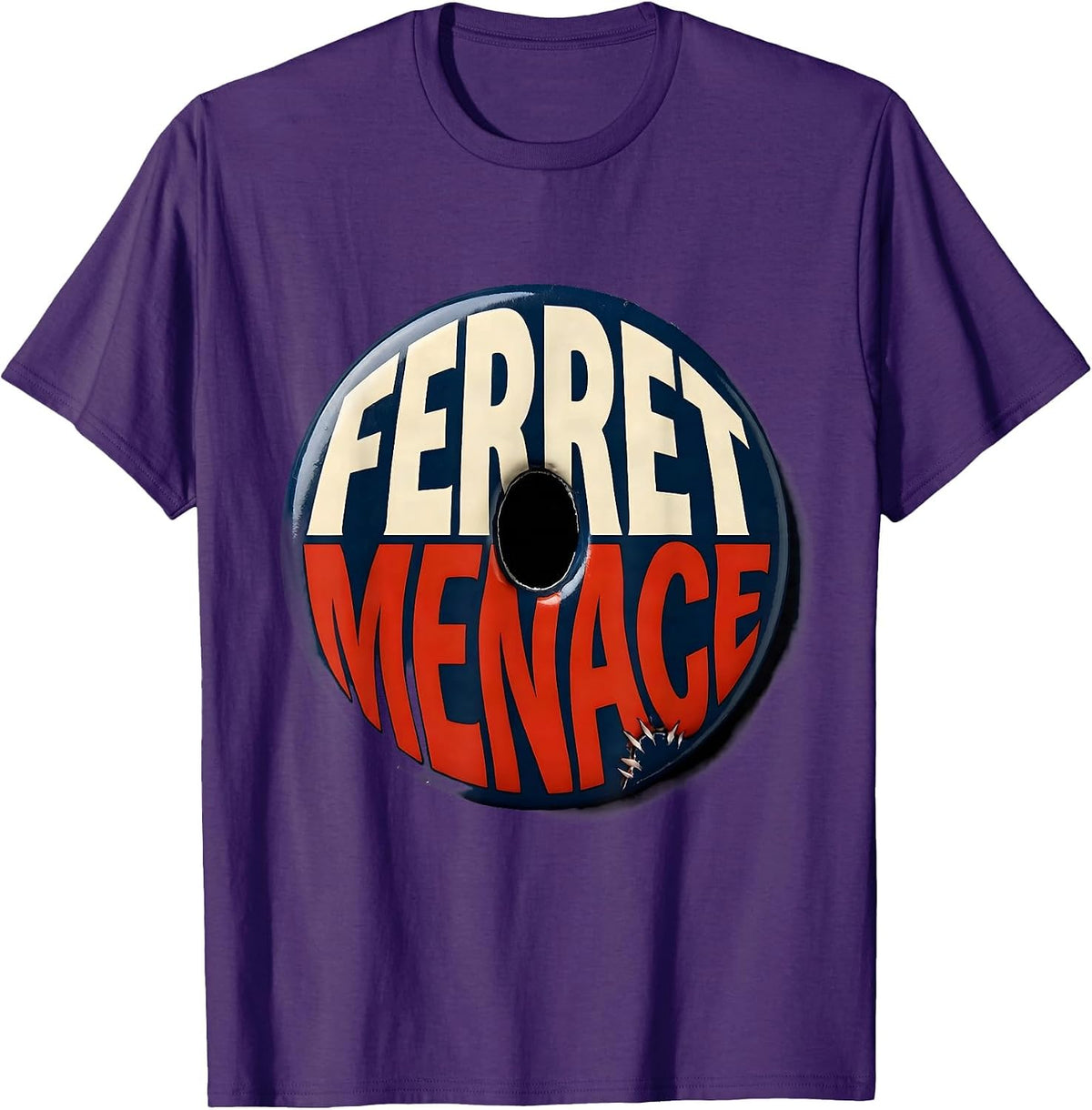 Men's Ferret Menace Funny Ferret Lover Gift Kids T-Shirt - Purple