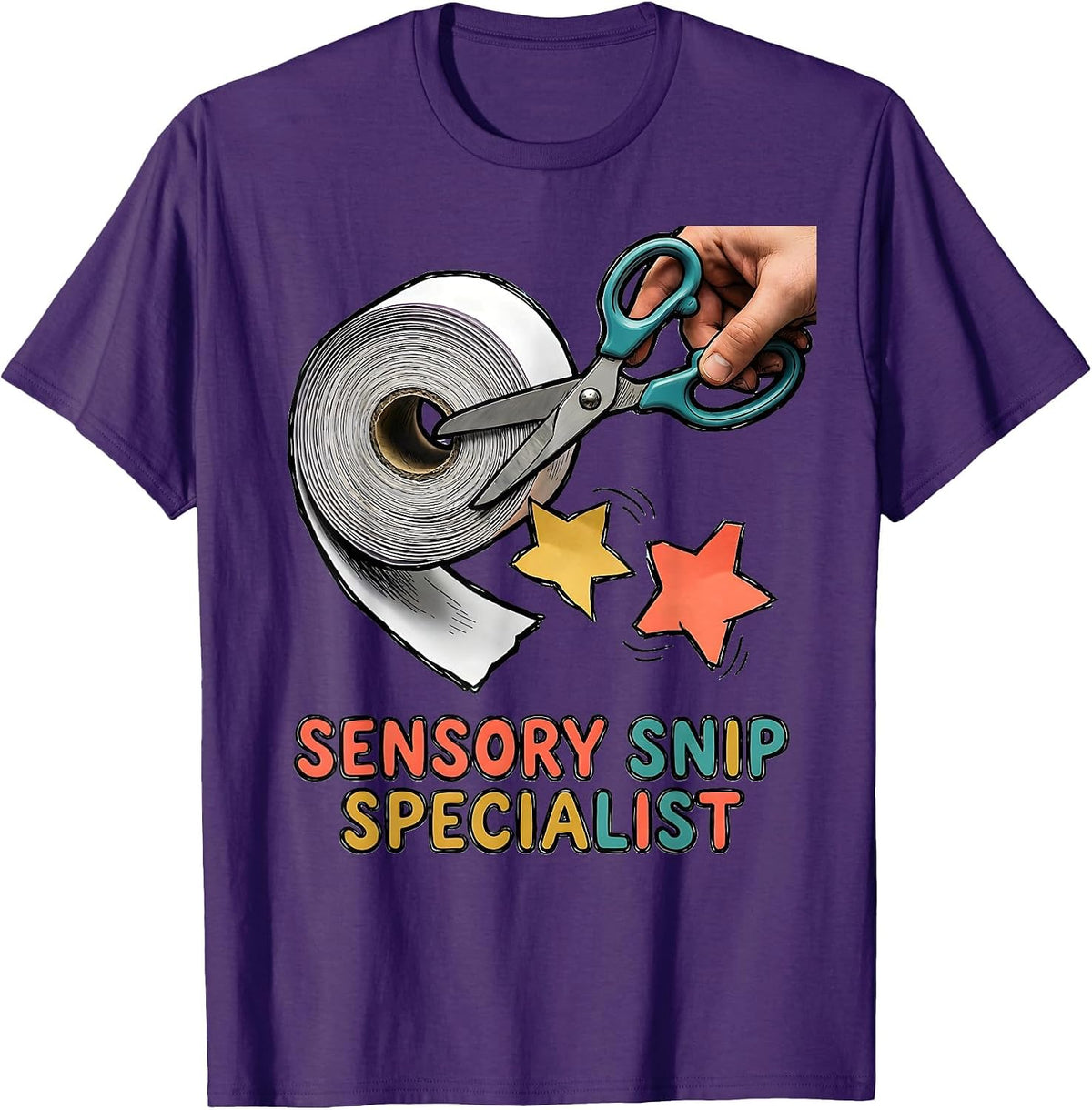 Sensory Snip Specialist Occupational Therapy Sensory T-Shirt - Purple
