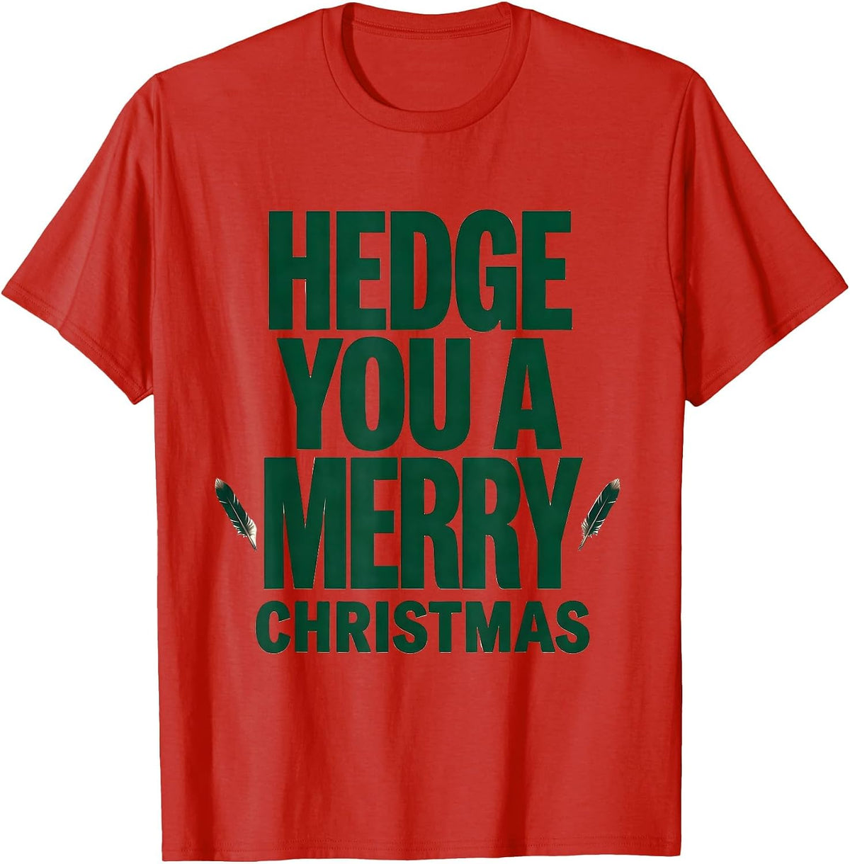 Men's Hedge You A Merry Christmas Cute Hedgehog Lover Funny T-Shirt - Red