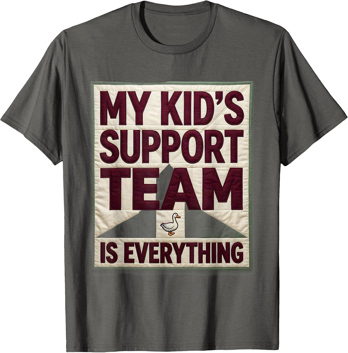 Men's My Kid's Support Team Is Everything Funny SPED Teacher T-Shirt - Asphalt Grey