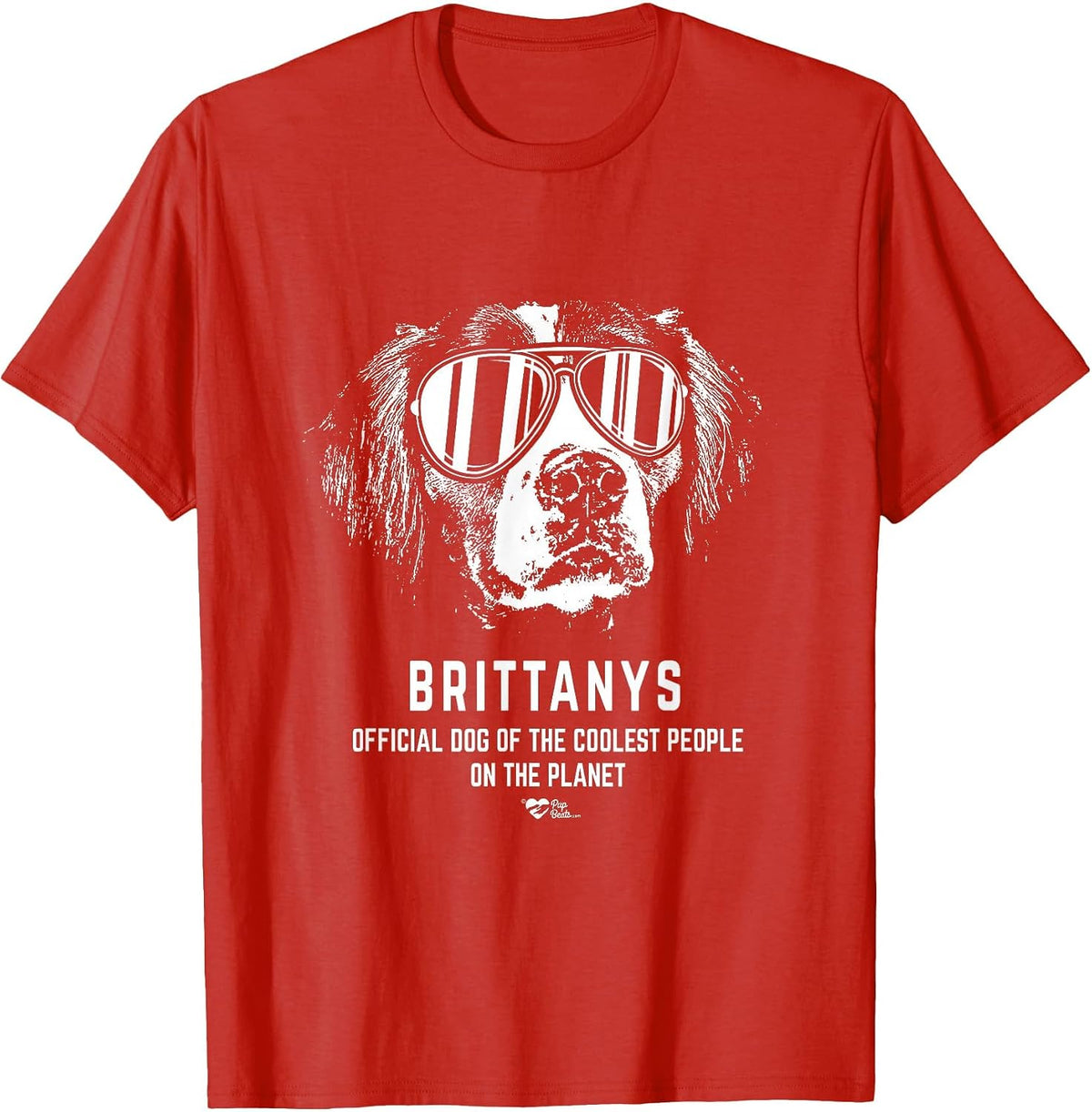 Brittany Spaniel Official Dog of the Coolest Lovers T-Shirt - Red