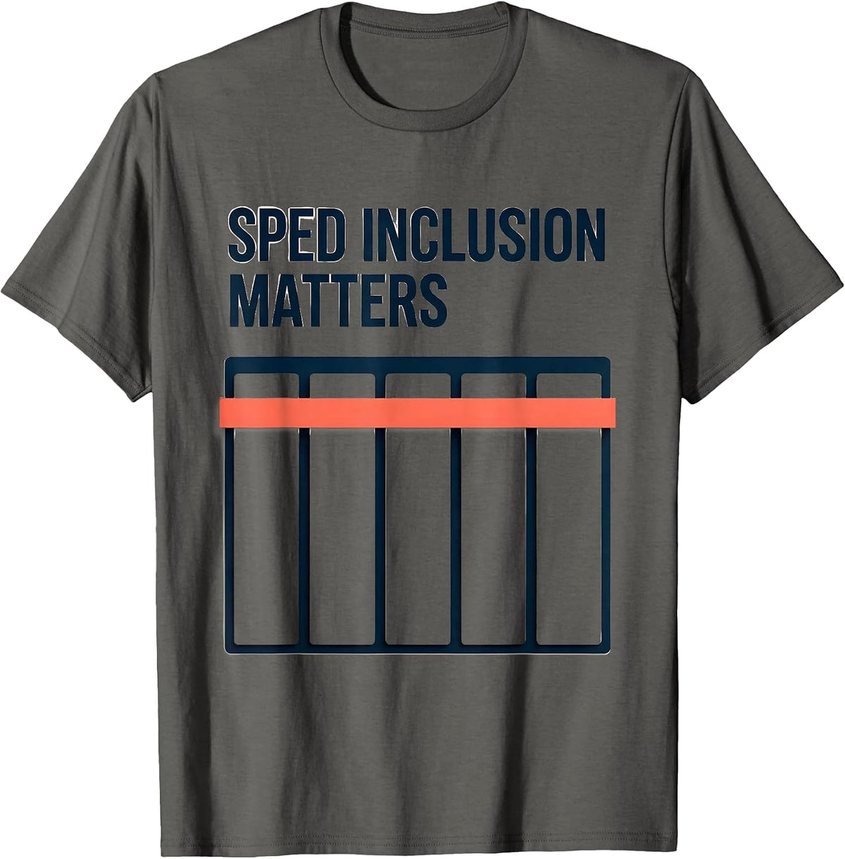 SPED Inclusion Matters Special Education Teacher Autism T-Shirt - Asphalt Grey