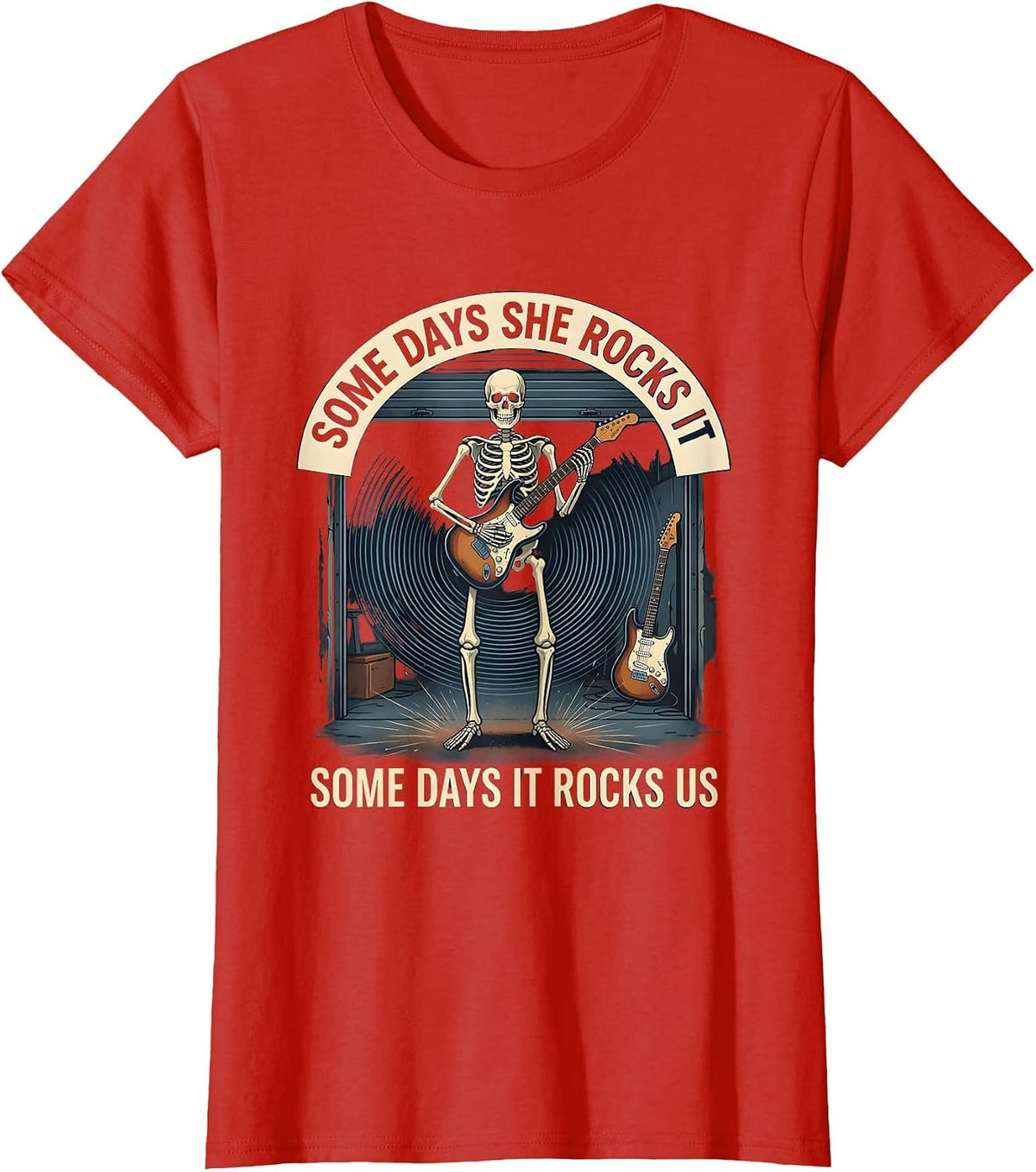 Some Days She Rocks It, Some Days It Rocks Us Sped Squad T-Shirt - Red