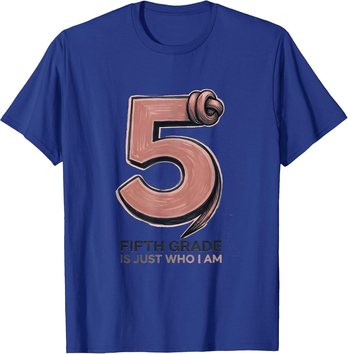 Men's Fifth Grade Is Just Who I Am Cute Back to School Coquette T-Shirt - Royal Blue