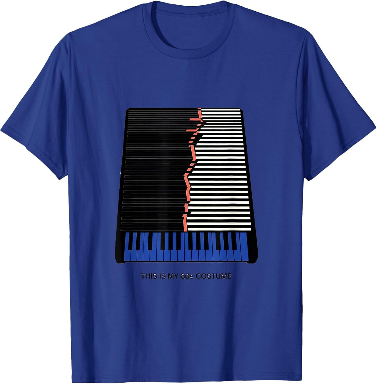 This Is My 80s Costume Funny Retro Throwback Party Outfit T-Shirt - Royal Blue