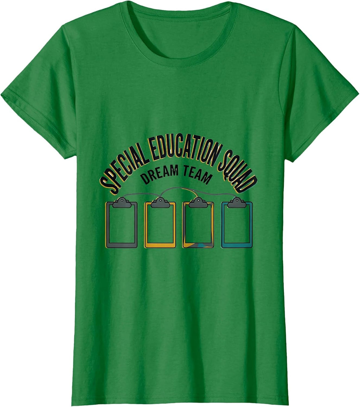 Special Education Squad Dream Team Midcentury Modern Teacher T-Shirt - Kelly Green
