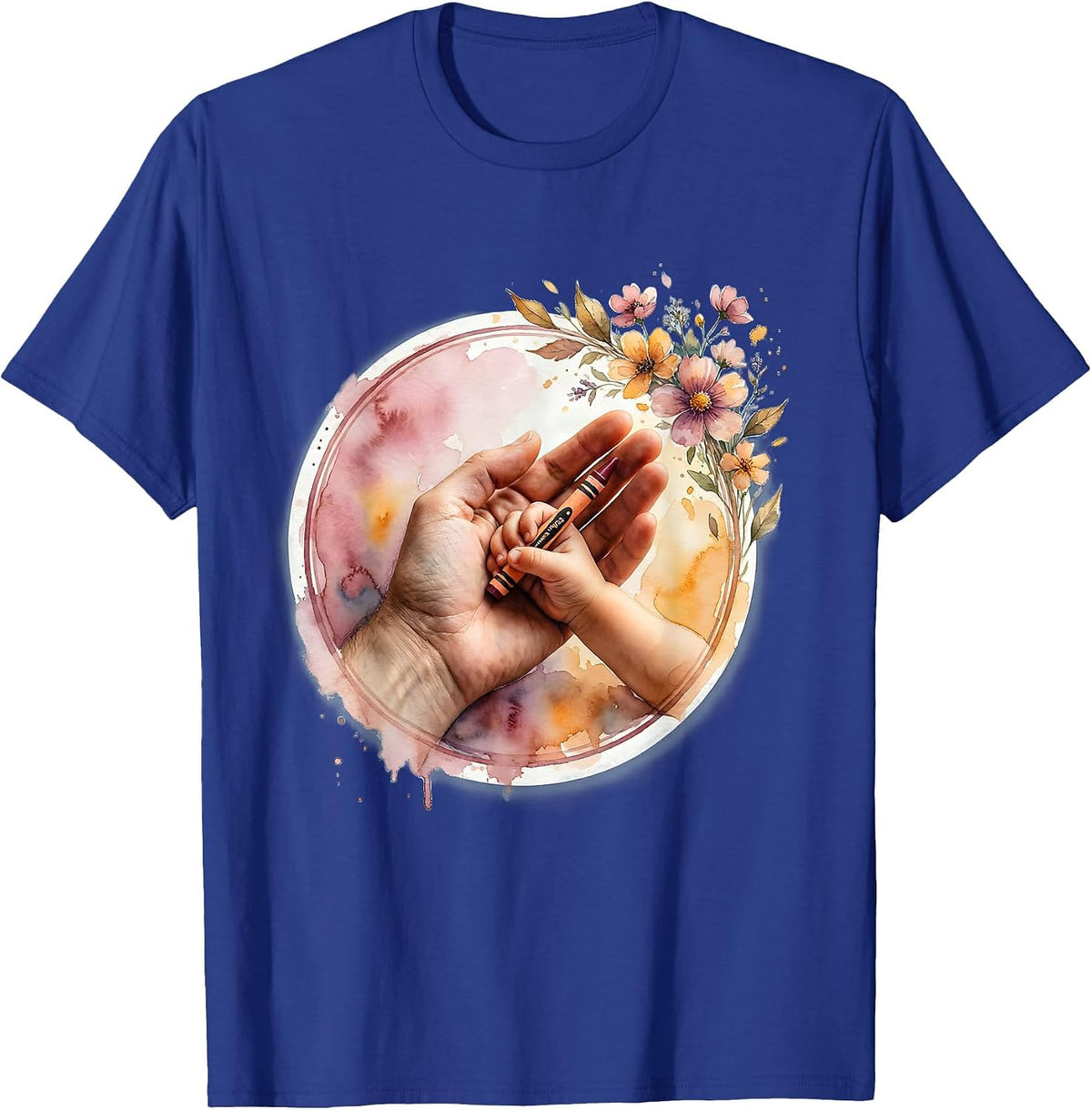 Special Education Teacher Guiding Hand Graphic T-Shirt - Royal Blue