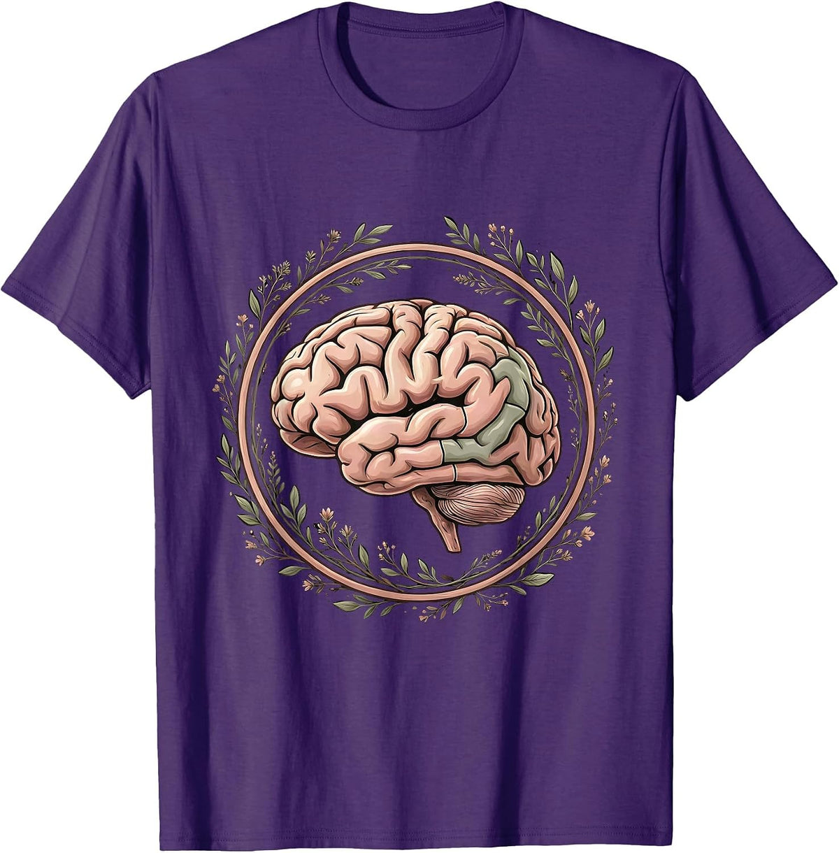 Men's Sped Teacher Brain Puzzle Piece Illustration T-Shirt - Purple