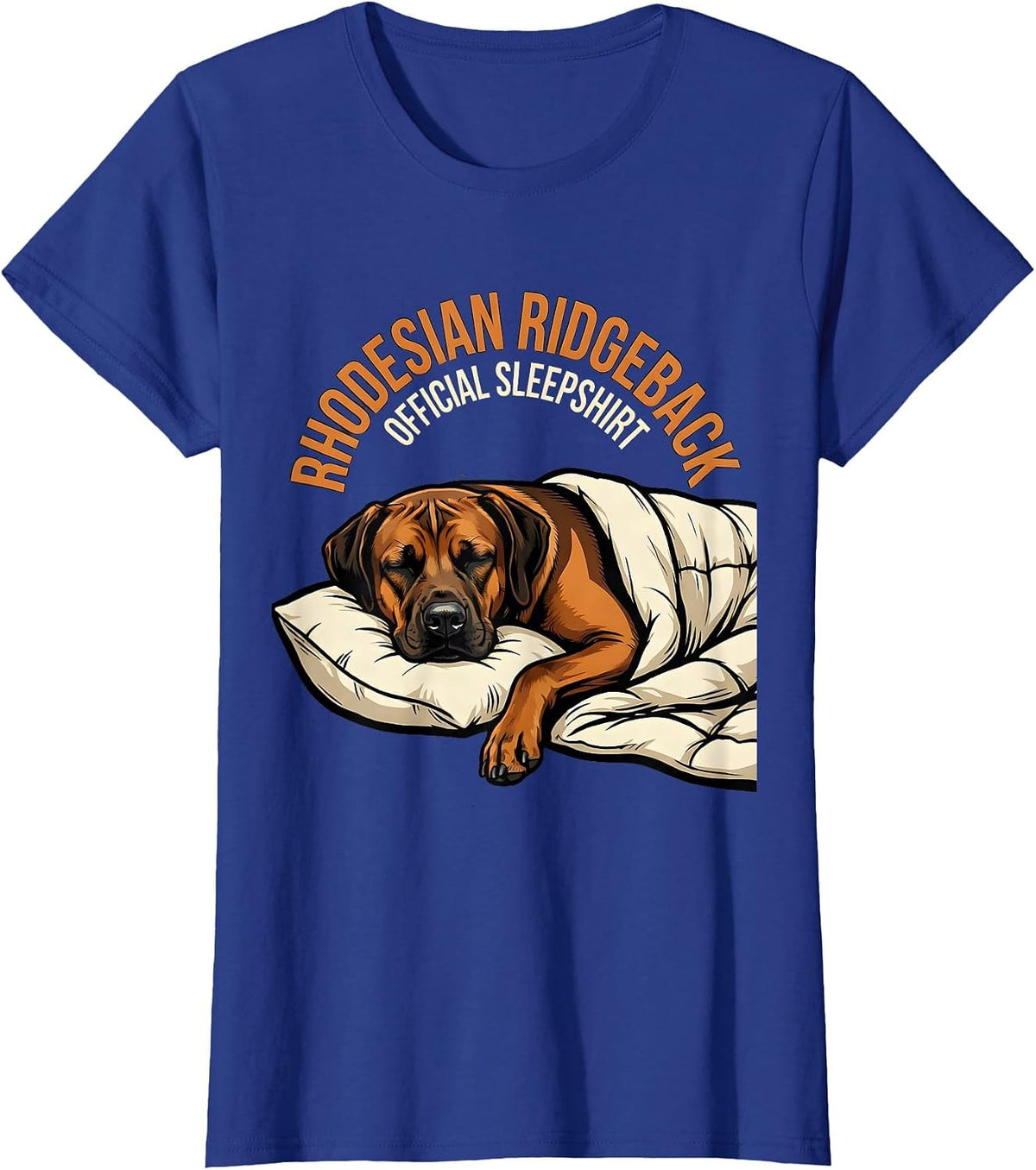 Women's Rhodesian Ridgeback Official Sleepshirt Pajamas Nightgown T-Shirt - Royal Blue