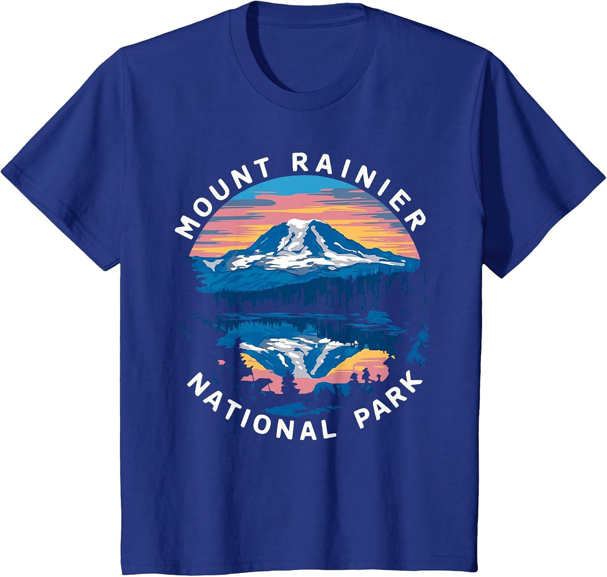 Mount Rainier Hiking Road Trip Seattle T-Shirt - Royal Blue