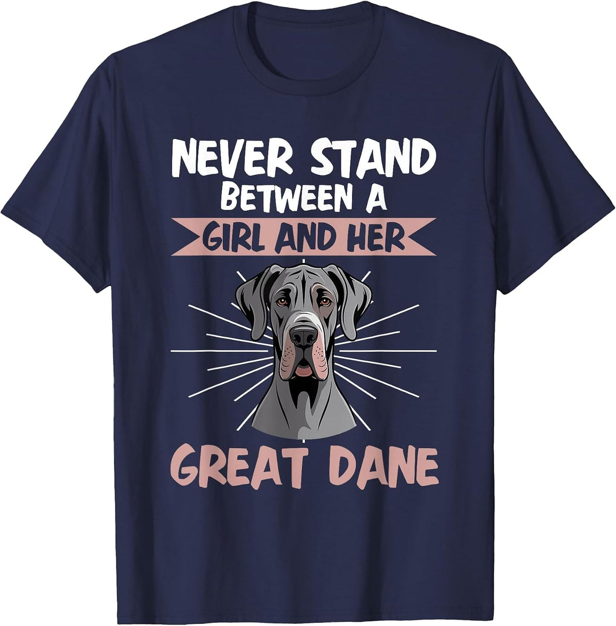 Great Dane Dog T-Shirt - Navy Blue