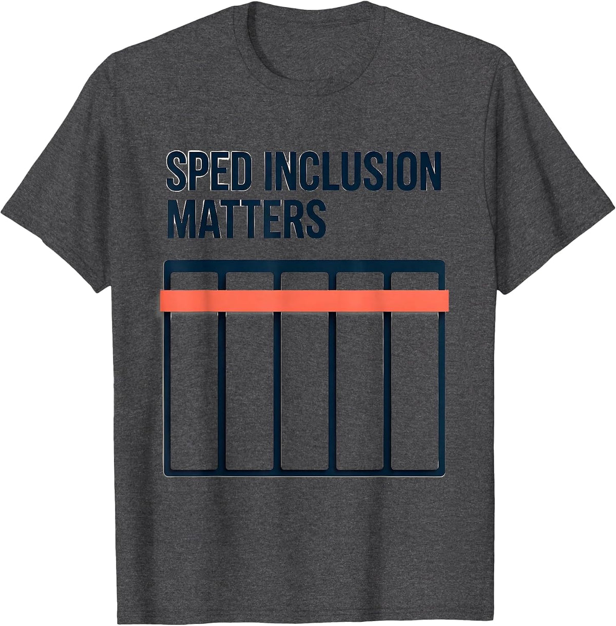 SPED Inclusion Matters Special Education Teacher Autism T-Shirt - Dark Heather Grey