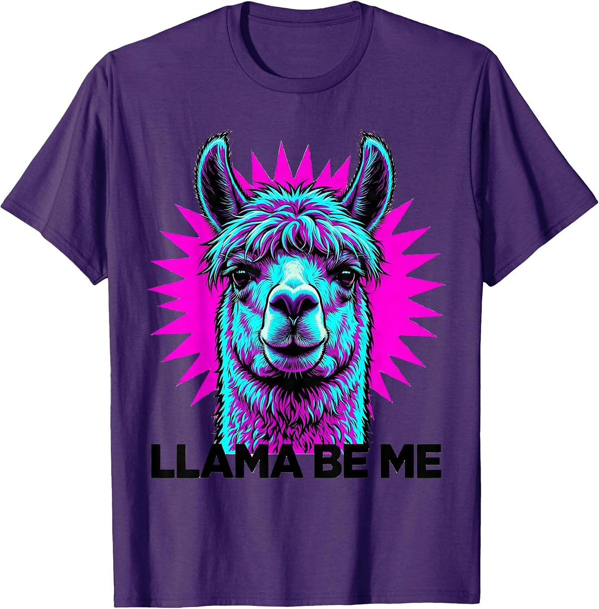 Men's Llama Be Me Funny Alpaca Pun Novelty Humor T-Shirt - Purple