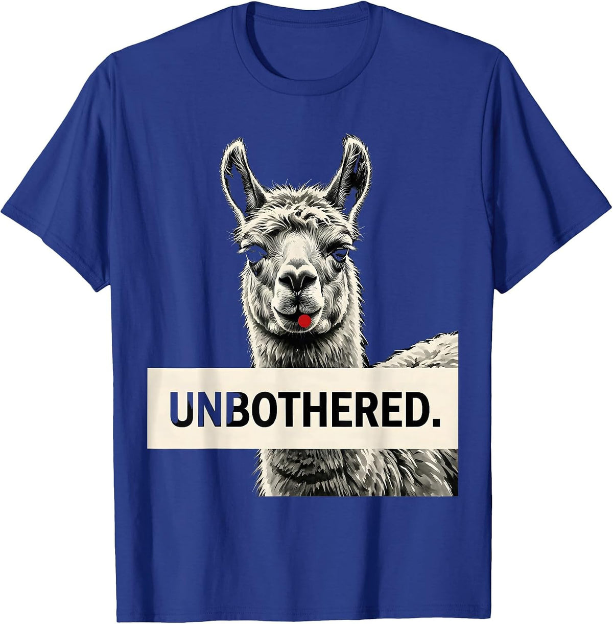 Unbothered Llama Alpaca Funny Animal Lover Humor T-Shirt - Royal Blue