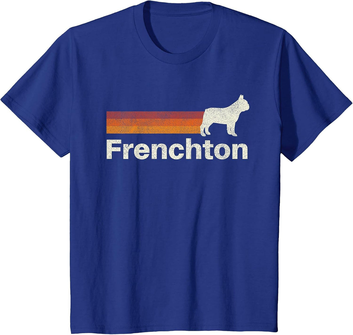 Vintage Frenchton Retro Mom Dad Dog T-Shirt - Royal Blue
