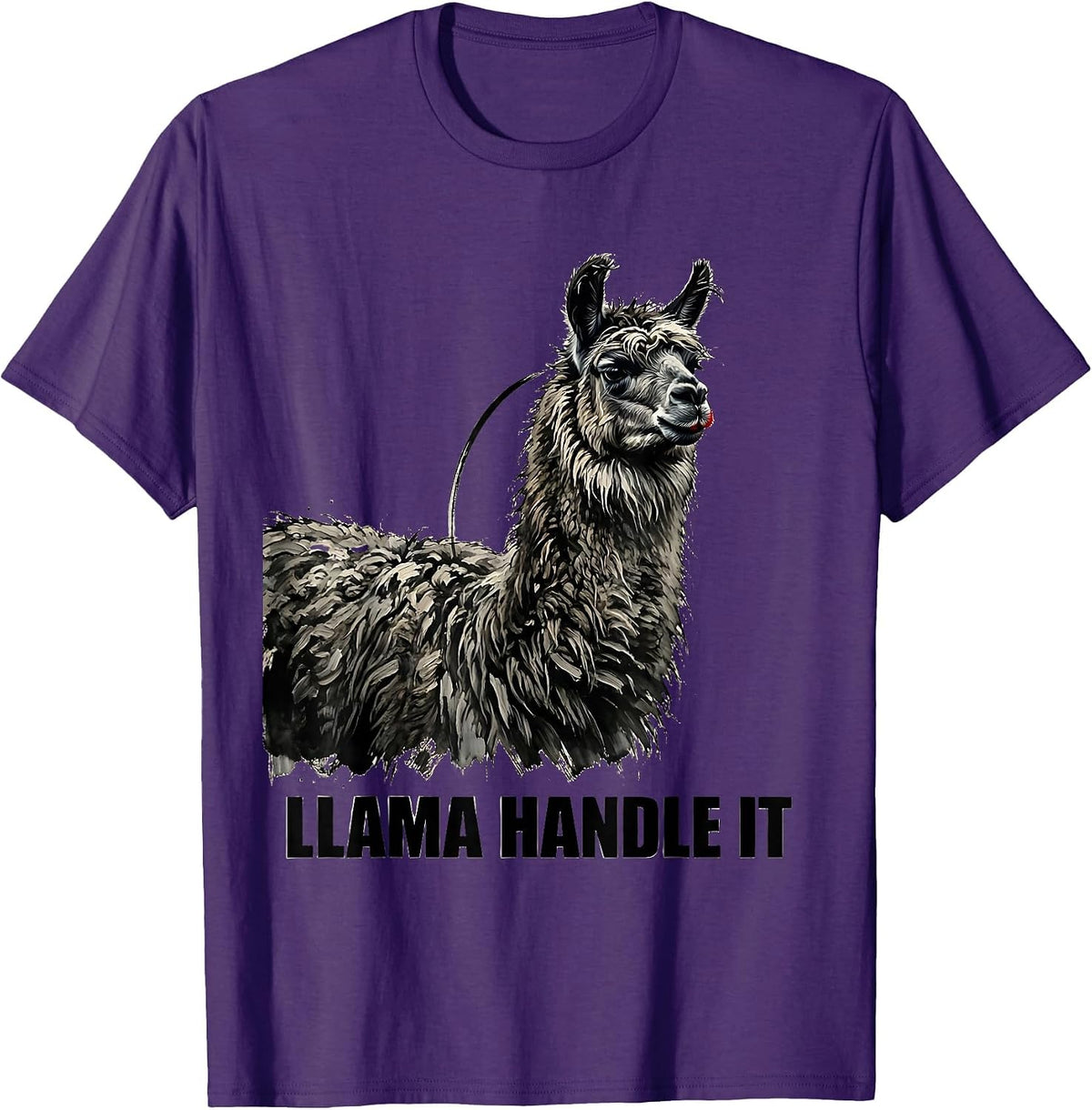 Llama Handle It Funny Llama Alpaca Novelty Humor Gift T-Shirt - Purple