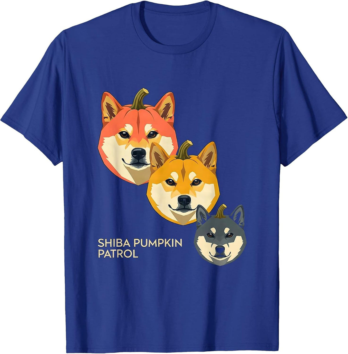Shiba Pumpkin Patrol Cute Shiba Inu Halloween Dog Lover T-Shirt - Royal Blue
