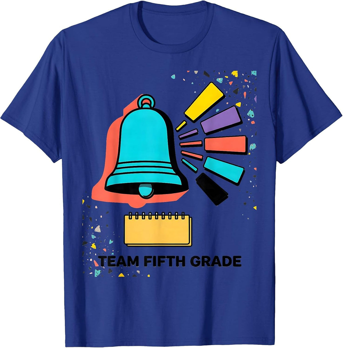Team Fifth Grade Memphis Postmodern Back To School Student T-Shirt - Royal Blue