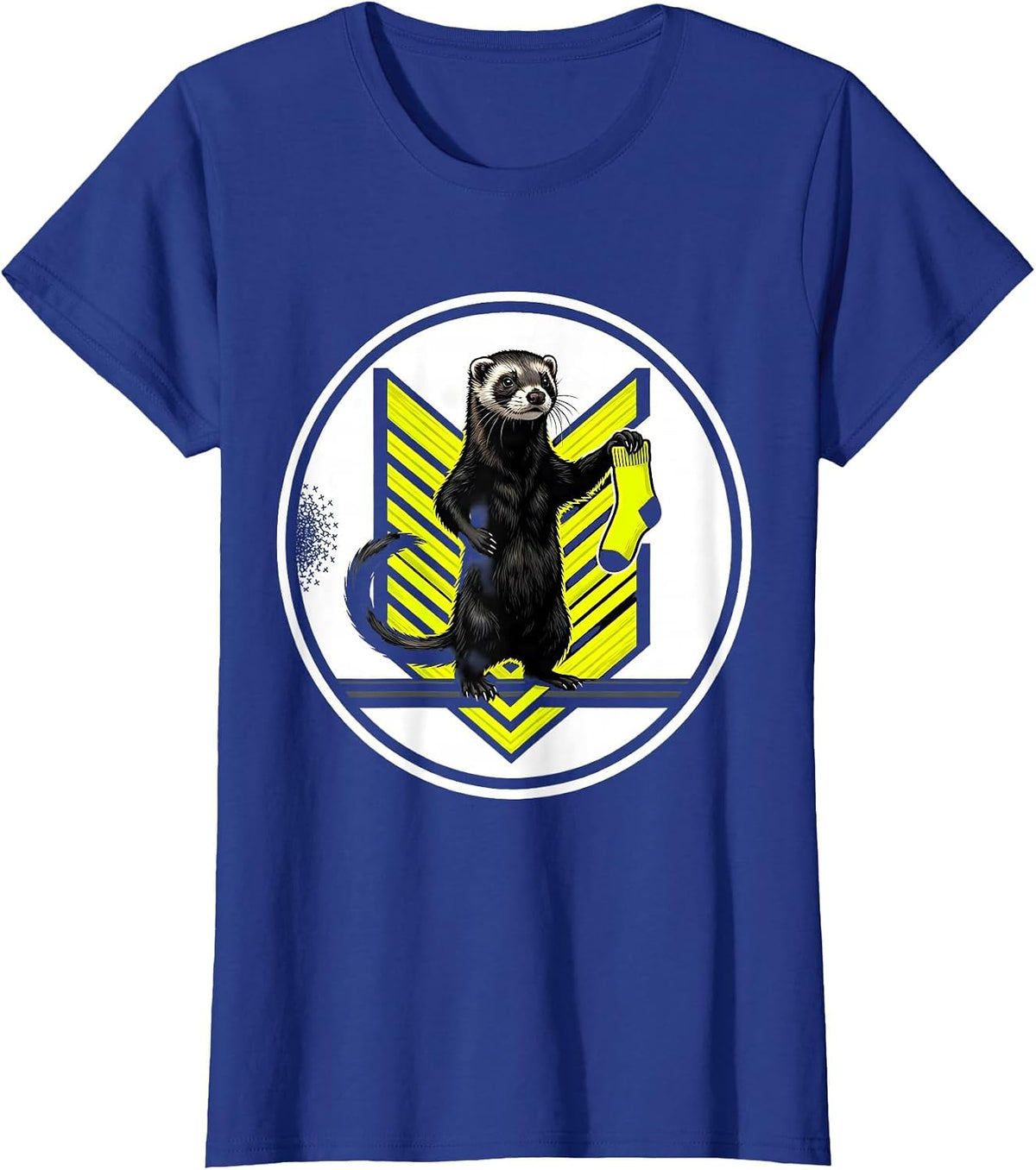 Women's Ferret Sealed Badge Funny Ferret Lover Gift T-Shirt - Royal Blue