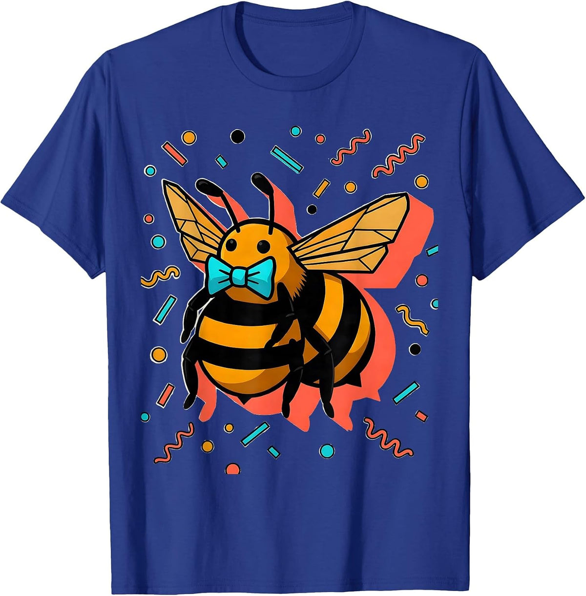 Dapper Bee in Tuxedo Bow Tie Autism Awareness T-Shirt - Royal Blue