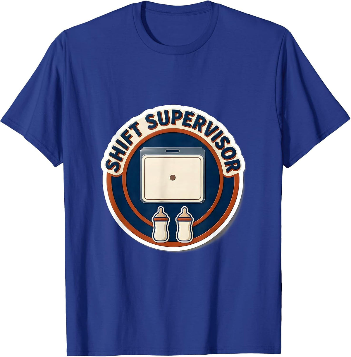 Men's Shift Supervisor Funny Daycare Provider Childcare Teacher T-Shirt - Royal Blue