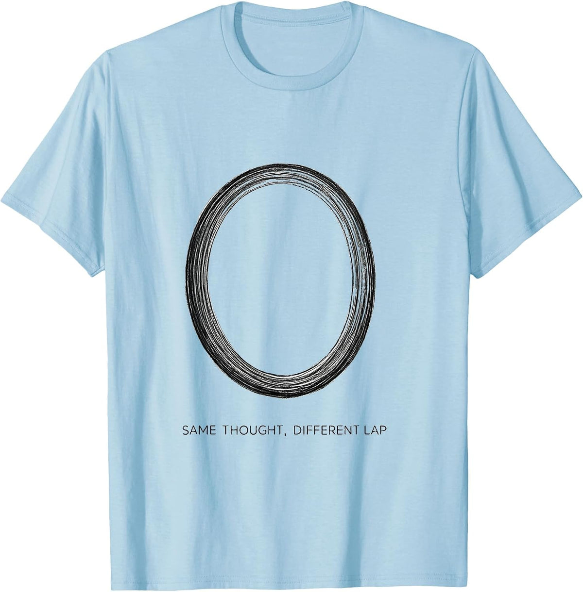 Men's Same Thought Different Lap Minimalist Mental Health T-Shirt - Baby Blue