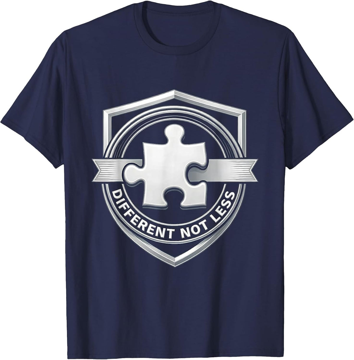 Men's Different Not Less Special Education Awareness T-Shirt - Navy Blue