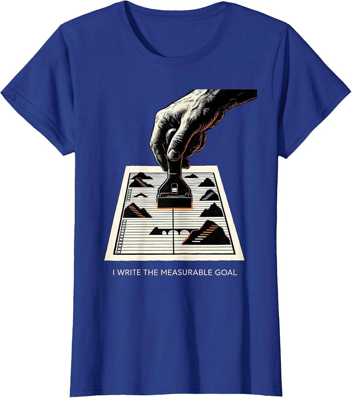 Women's I Write The Measurable Goal Funny Special Education Teacher T-Shirt - Royal Blue