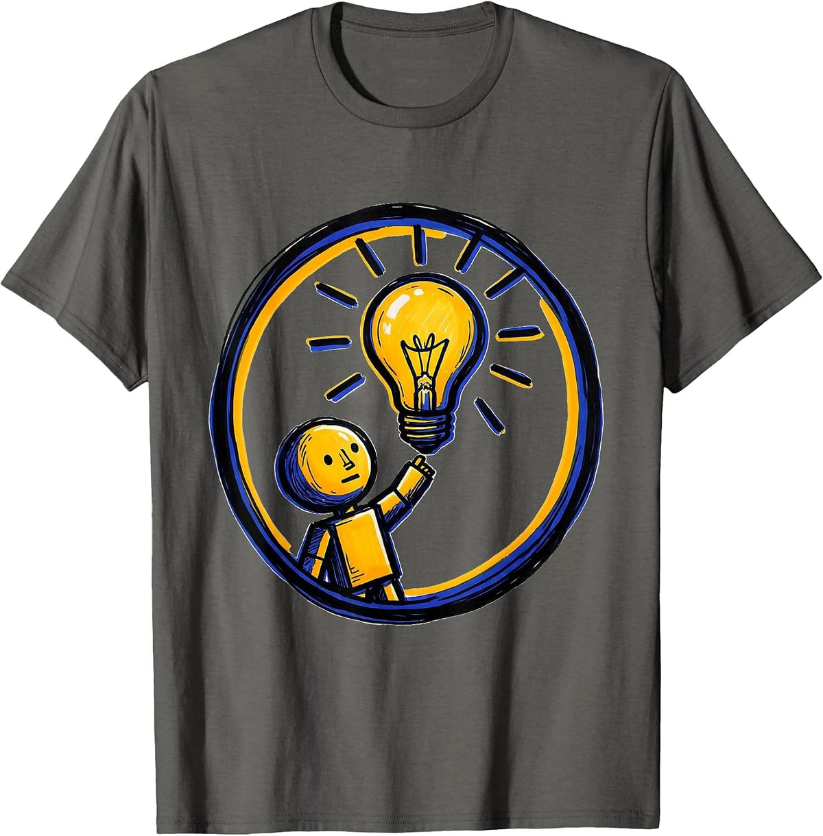 Special Education Teacher Lightbulb Moment Gift T-Shirt - Asphalt Grey