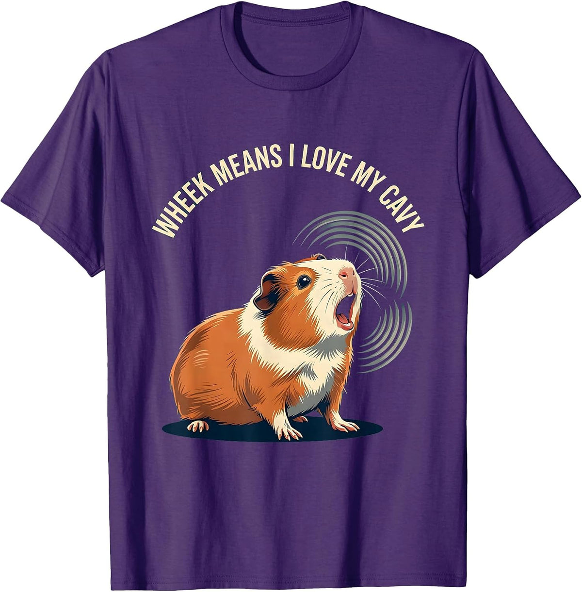Wheek Means I Love My Cavy Funny Guinea Pig Lover Gift T-Shirt - Purple