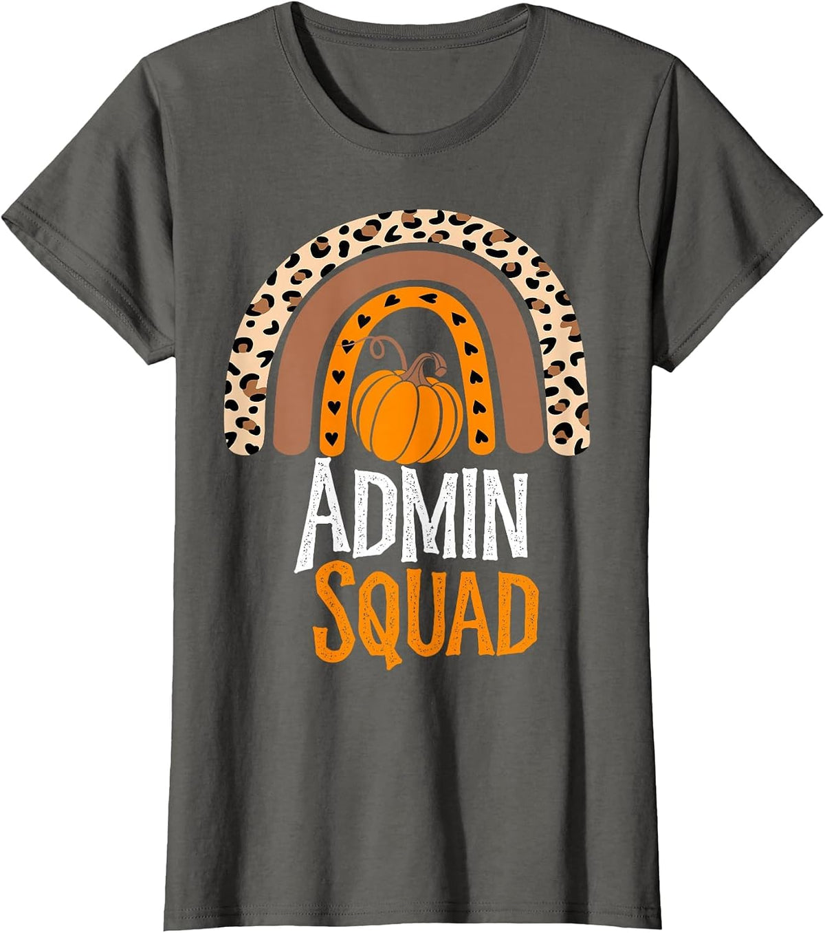 Thanksgiving Party School Matching Admin Squad Team Fall T-Shirt - Asphalt Grey