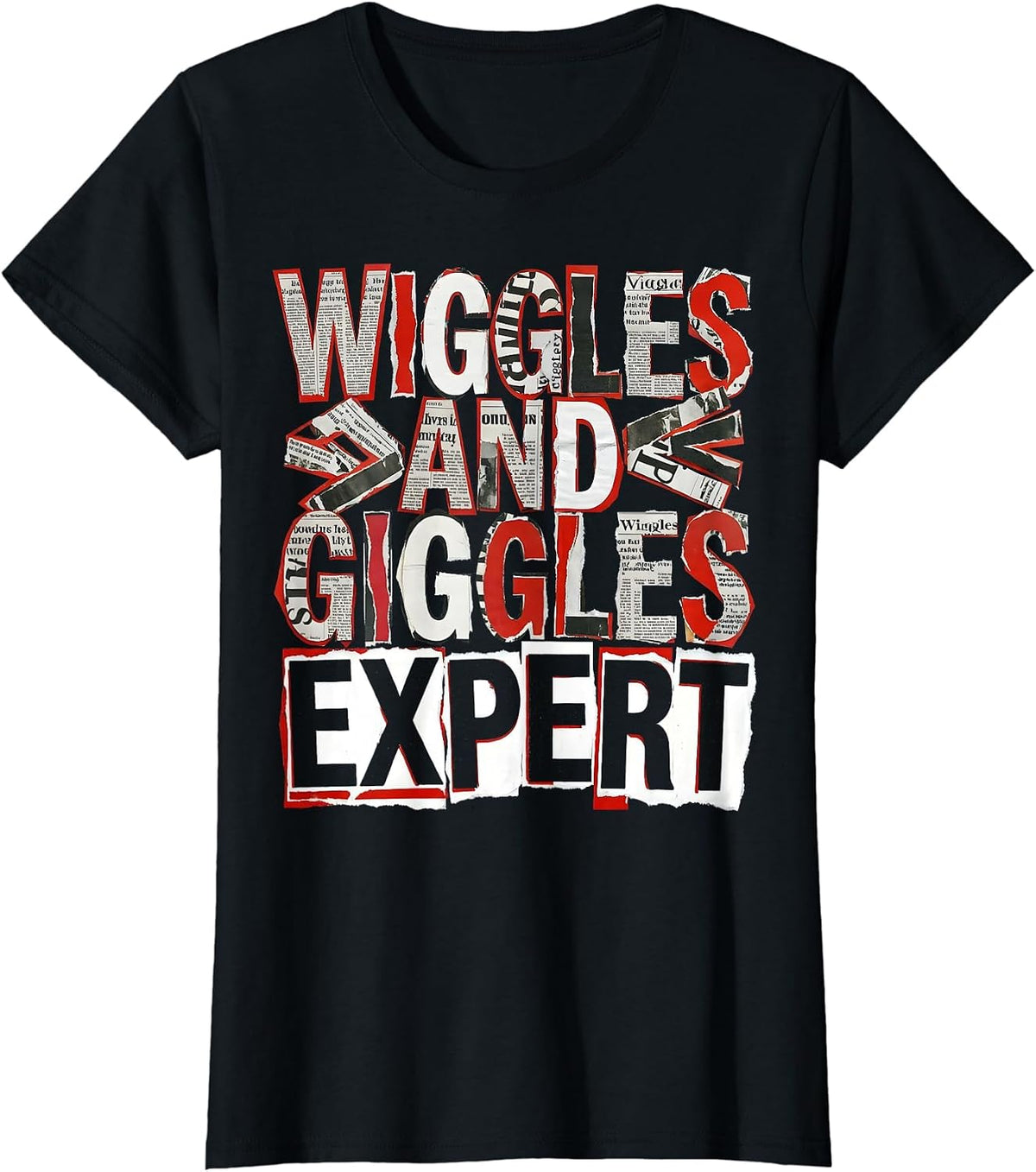 Wiggles and Giggles Expert Daycare Teacher T-Shirt - Black