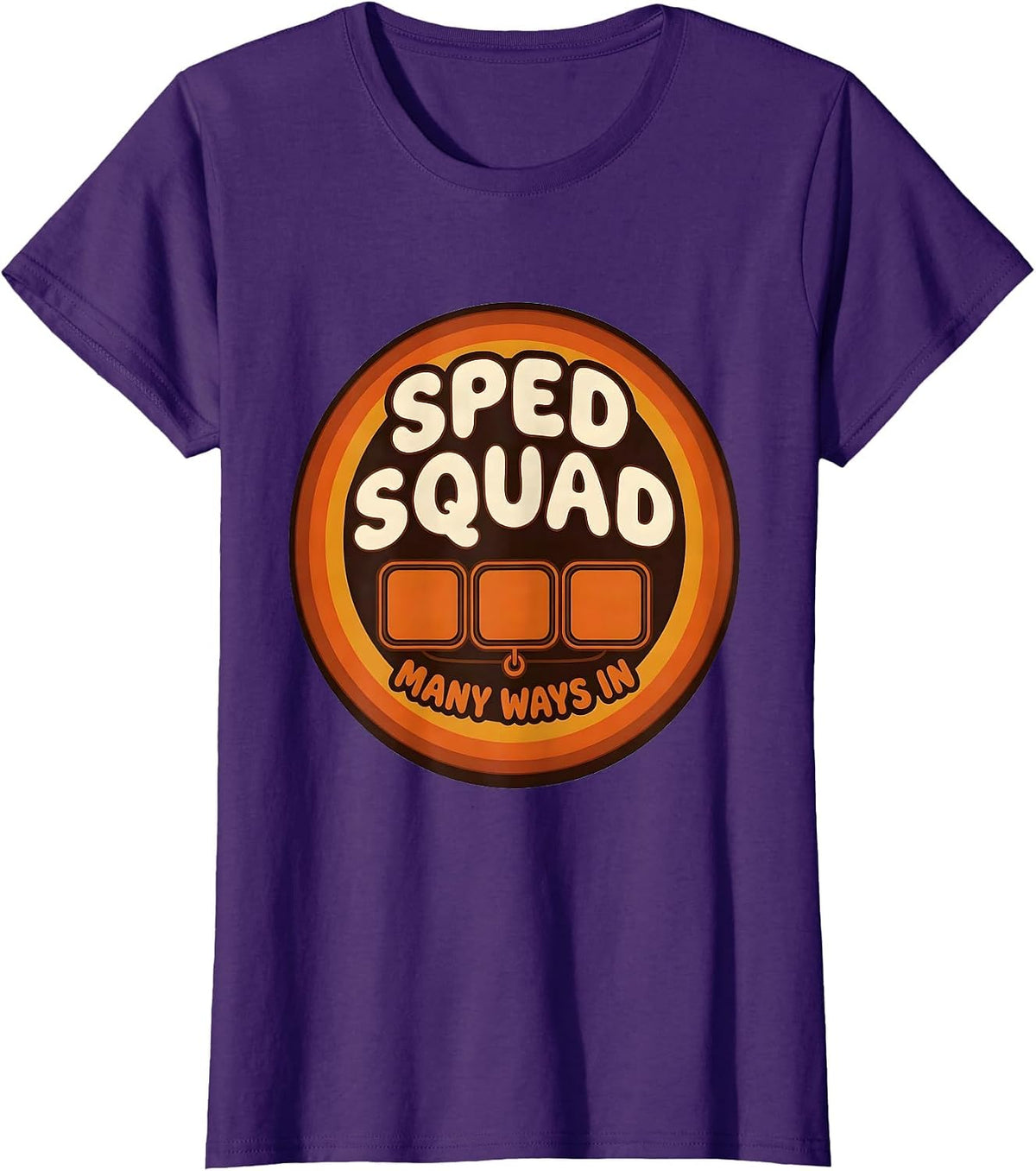 Women's SPED Squad Many Ways In Retro Special Education Teacher T-Shirt - Purple