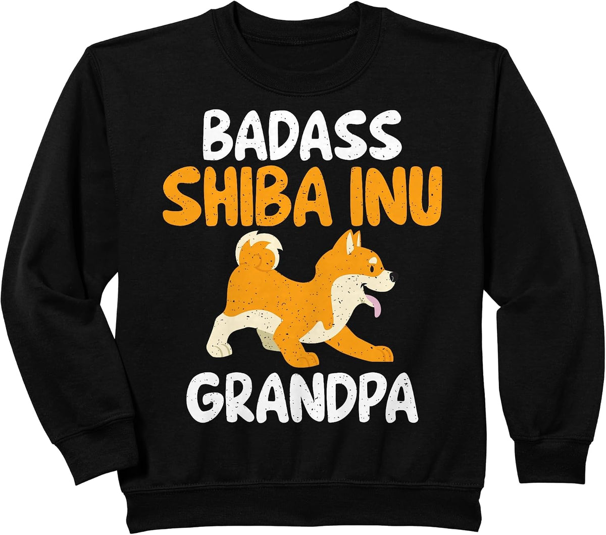 Badass Shiba Inu Grandpa Sweatshirt - Black